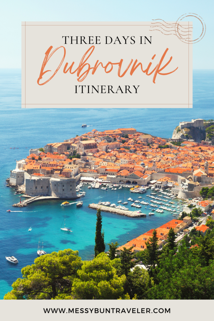 3 days in Dubrovnik itinerary