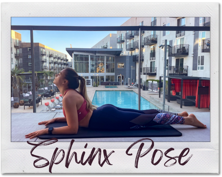sphinx pose yoga for travel