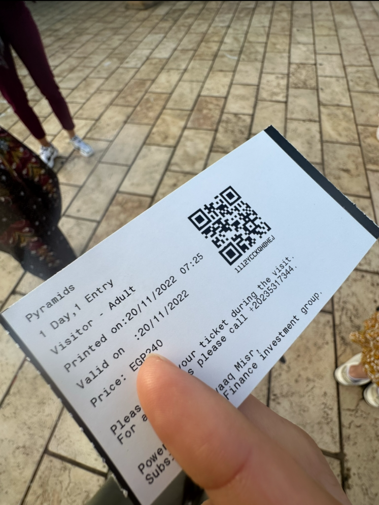 ticket to the pyramids